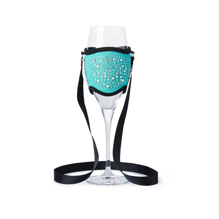 Champagne/Tasting Glass Cooler - Aqua