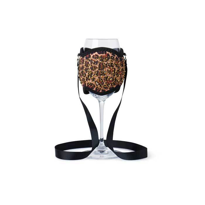 Wine Glass Cooler - Leopard